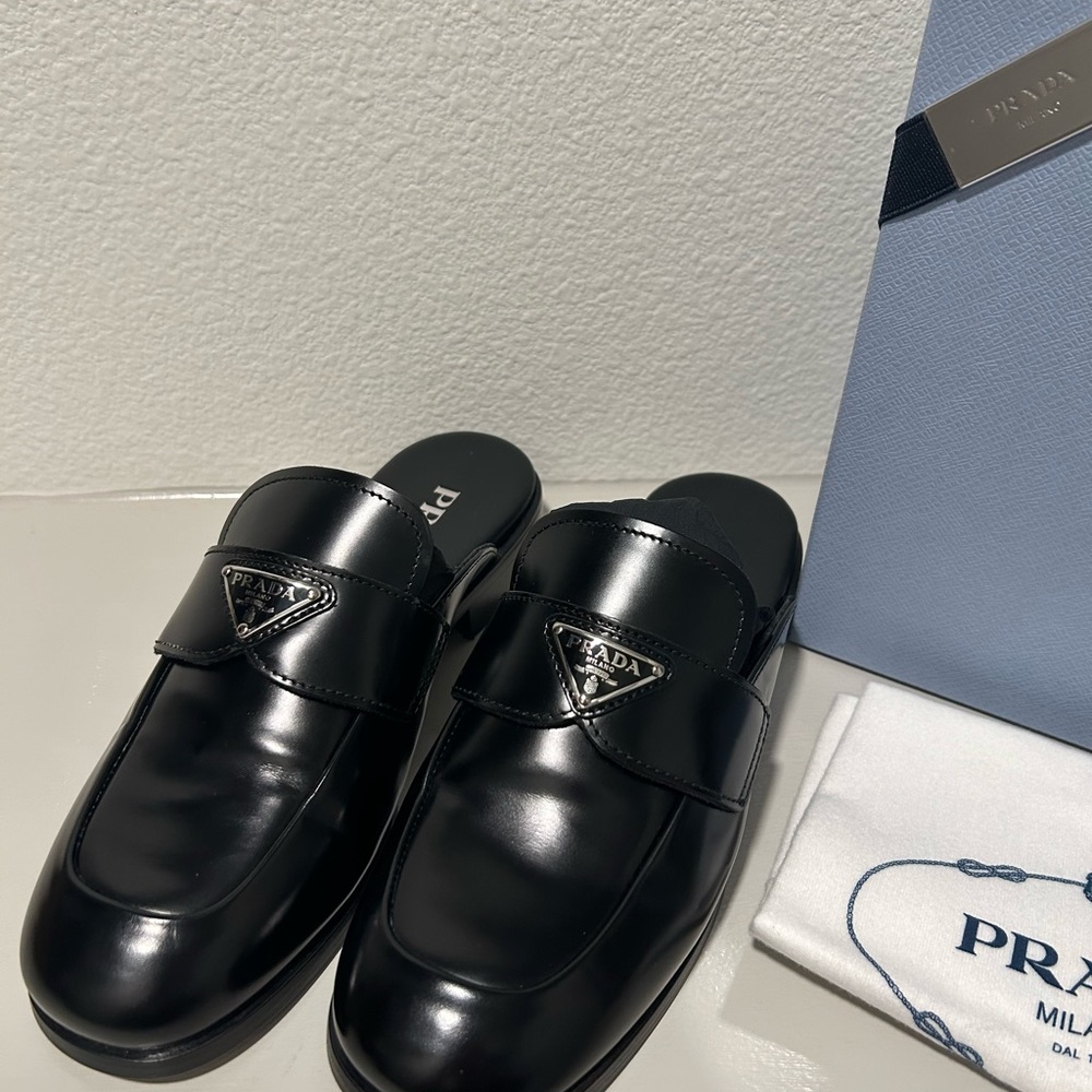 Prada Black Leather Women’s Loafers